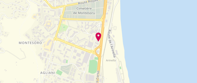 Plan de La Boucherie du Panier Garni, Route Nationale 193, 20600 Bastia