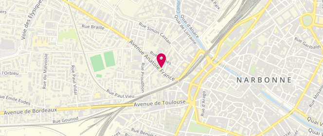 Plan de La Rôtisserie d'Anatole, 12 avenue Anatole France, 11100 Narbonne