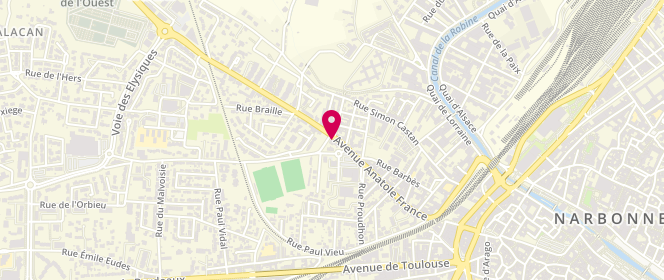 Plan de Boucherie LOPEZ Alain Joseph, 45 avenue Anatole France, 11100 Narbonne