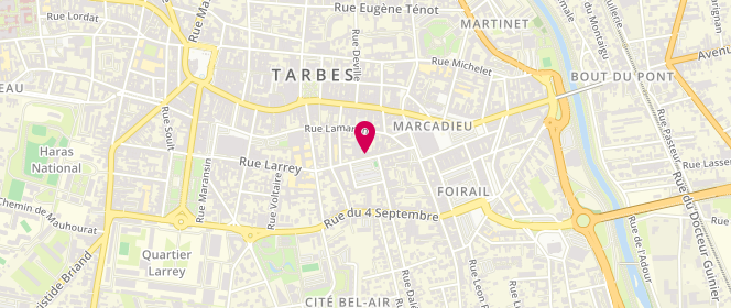 Plan de Boucherie Charcuterie Les Halles, 43 Rue Larrey, 65000 Tarbes