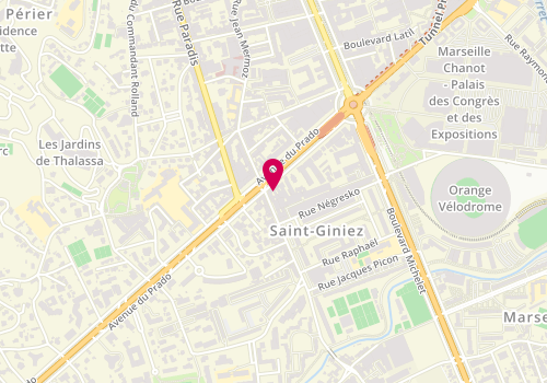 Plan de Prado Saint Giniez, 1 Avenue de Mazargues, 13008 Marseille
