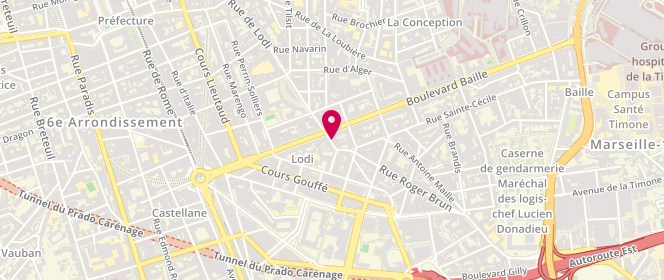 Plan de Boucherie Chez Bb, 115 Rue de Lodi, 13006 Marseille