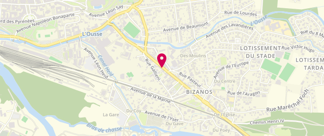 Plan de LURO - Boucherie Charcuterie Traiteur, 22 Rue Georges Clemenceau, 64320 Bizanos