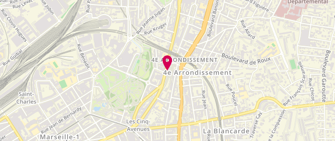 Plan de Boucherie / Charcuterie Les Chartreux, 110 avenue des Chartreux, 13004 Marseille