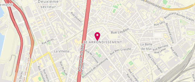 Plan de Boucherie les deux aigles, 3 Rue Loubon, 13003 Marseille