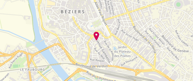 Plan de Boucherie Chez Distri, 12 avenue Gambetta, 34500 Béziers