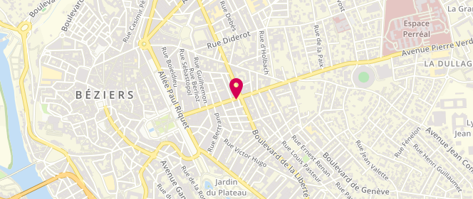Plan de Boucherie charcuterie Laborde jean-françois, 44 avenue Saint-Saëns, 34500 Béziers