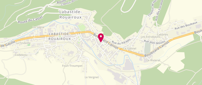 Plan de Le Palais des Saveurs, 39 Rue Dr Gauch, 81270 Labastide-Rouairoux