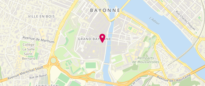 Plan de Boucherie-charcuterie Alzuri, 1 Rue Bernadou, 64100 Bayonne