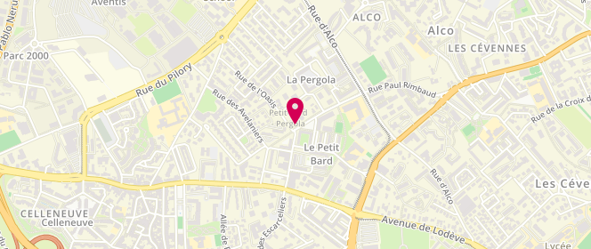 Plan de M.B.K, 1208 Rue Paul Rimbaud, 34080 Montpellier