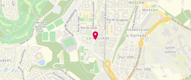 Plan de La Palmerie, 136 avenue de Louisville, 34080 Montpellier