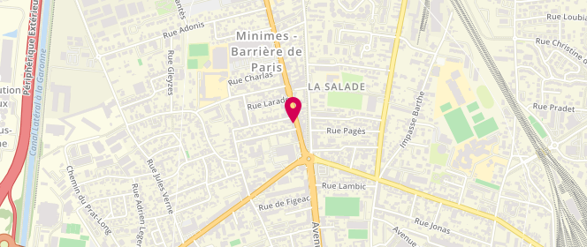 Plan de Boucherie Charcuterie Germain, 23 avenue des États-Unis, 31200 Toulouse