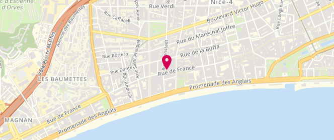 Plan de La Maseleria Boucherie, 58 Rue de France, 06000 Nice