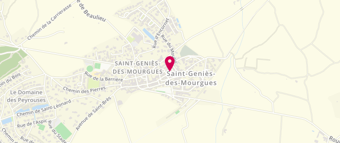 Plan de Boucherie Chez Anthony, 14 Rue de l'Égalité, 34160 Saint-Geniès-des-Mourgues