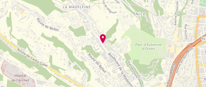 Plan de Taibet Boucherie, 128 Boulevard de la Madeleine, 06000 Nice