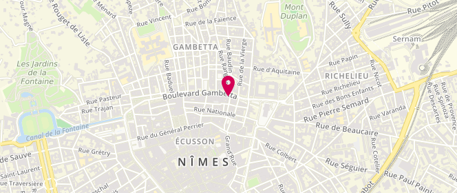 Plan de Label-Vie Mrket, 62 Boulevard Gambetta, 30000 Nîmes