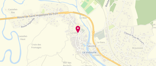 Plan de La Mélodie du Boucher, 10 Place Jp Claris de Florian, 30610 Sauve