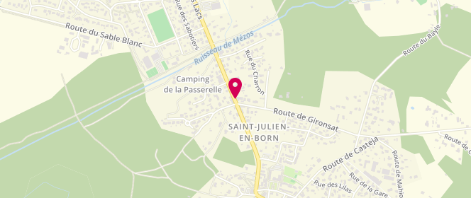Plan de La boucherie de Jérôme, 600 Route des Lacs, 40170 Saint-Julien-en-Born