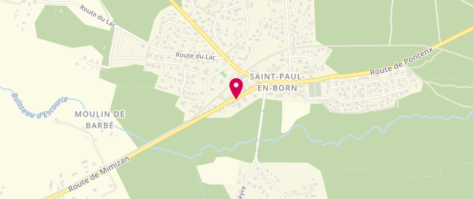 Plan de Au Petit Marché, 157 Route de Mimizan, 40200 Saint-Paul-en-Born