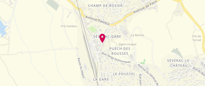 Plan de Boucherie-Charcuterie Chez Adou, 16 avenue Pierre Semard, 12150 Sévérac-d'Aveyron