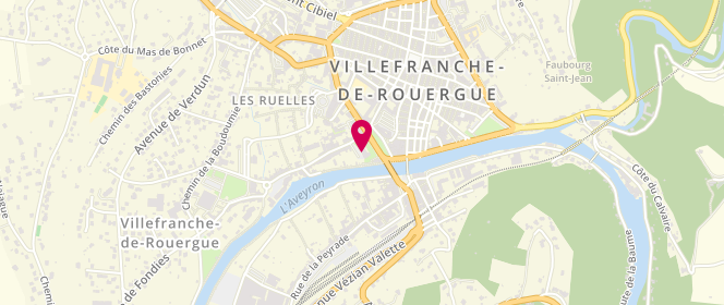 Plan de Au Bec Fin - Rouergue Volailles, Allée Aristide Briand Residence Les Terrasses de Saint Jean, 12200 Villefranche-de-Rouergue