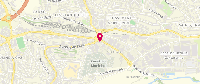 Plan de Atlantic Boucherie Hallal, 88 avenue de Paris, 12000 Rodez