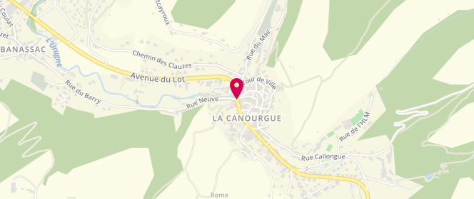 Plan de Labaume, Rue de la Ville, 48500 La Canourgue