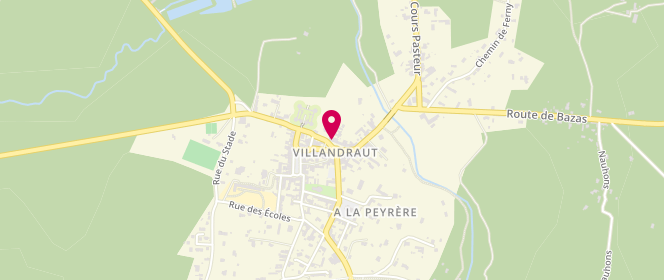 Plan de BAUP Laurent, 20 place Gambetta, 33730 Villandraut