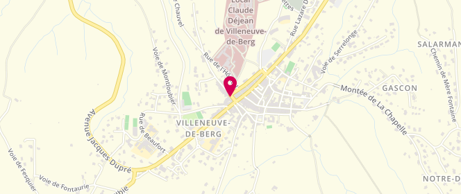 Plan de Boucherie Villeneuvoise, 31 Rue Toutes Aures, 07170 Villeneuve-de-Berg