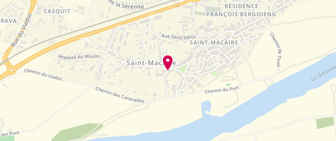 Plan de Billoir, 35 place Tourny, 33490 Saint-Macaire