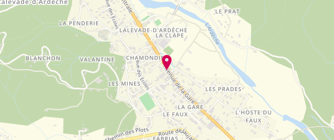Plan de Boucherie / Charcuterie/ Traiteur Issartel, 86 Av. De la Gare, 07380 Lalevade-d'Ardèche