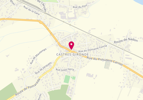 Plan de COUSSEAU Bruno, 14 place de la Mairie, 33640 Castres-Gironde