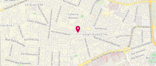 Plan de Boucherie Sainte Augustine, 32 Rue Jenny Lépreux, 33000 Bordeaux
