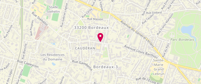 Plan de Boucherie Bost & Fils, 161 avenue Louis Barthou, 33200 Bordeaux