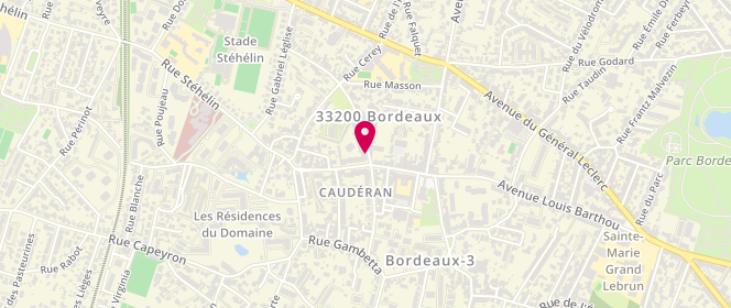 Plan de Boucherie Claverie Frederic, 4 Rue Bellus Mareilhac, 33200 Bordeaux