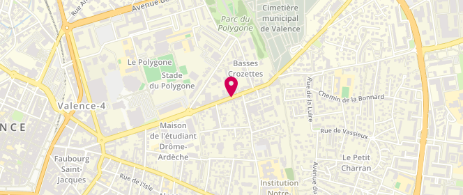 Plan de Boucherie Charcuterie Les Deux Amis, 100 avenue de Romans, 26000 Valence
