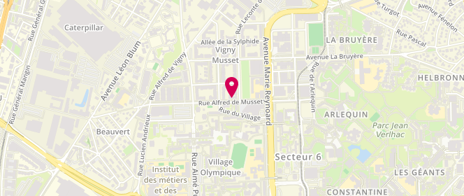 Plan de Boucherie Vigny Musset, 14 Rue Alfred de Musset, 38100 Grenoble