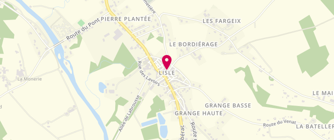 Plan de La Boucherie de Lisle, Place Banquettes, 24350 Lisle