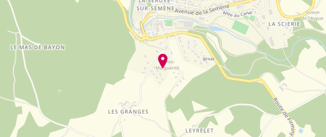 Plan de Les Delices de Saint-Denis, Les Granges, 43140 La Séauve-sur-Semène