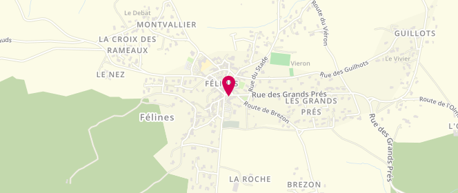 Plan de La Felinoise, 24 Rue des Grands Prés, 07340 Félines