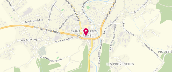 Plan de Boucherie Charcuterie Duret, 12 Rue Pasteur, 38380 Saint-Laurent-du-Pont