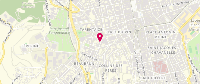Plan de Boucherie Beaubrun, 12 Rue Beaubrun, 42000 Saint-Étienne