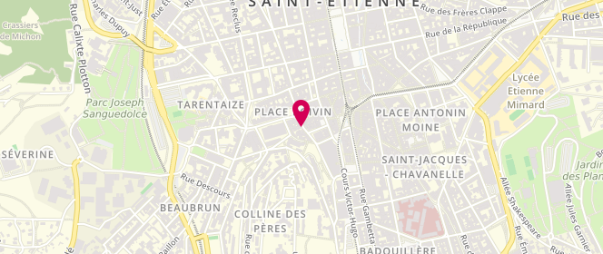 Plan de Boucherie Laraba, 6 Rue du Théatre, 42000 Saint-Étienne
