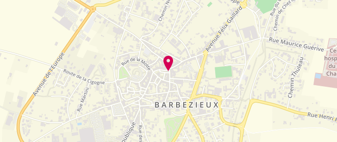 Plan de Boucherie Chez Robin, 47 Rue Victor Hugo, 16300 Barbezieux-Saint-Hilaire