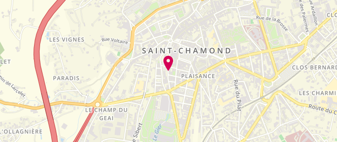 Plan de Boucherie Charcuterie Claude Desfonds, 21 Rue Jules Duclos, 42400 Saint-Chamond