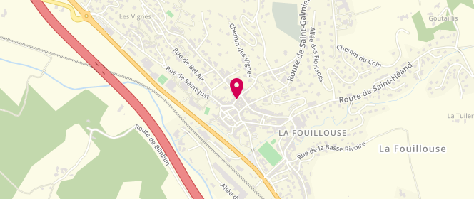 Plan de Boucherie Souvignet, 5 Rue Saint Just, 42480 La Fouillouse