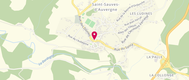 Plan de Boucherie Charcuterie Gilles CHARROIN, Rue Simone Veil, 63950 Saint-Sauves-d'Auvergne