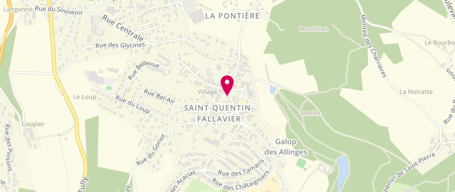 Plan de Boucherie Chez Seb et Hugo, 10 Pl. De l'Hôtel de Ville, 38070 Saint-Quentin-Fallavier