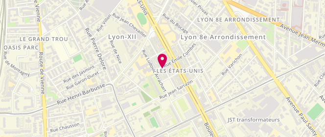 Plan de Al Wafa, 16 Rue Serpollières, 69008 Lyon
