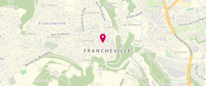 Plan de Authentique Boucherie d'Oria, 5 place du Bourg, 69340 Francheville